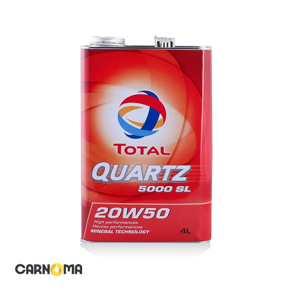 روغن موتور توتال 20w-50 حجم چهار لیتر (فلزی)
