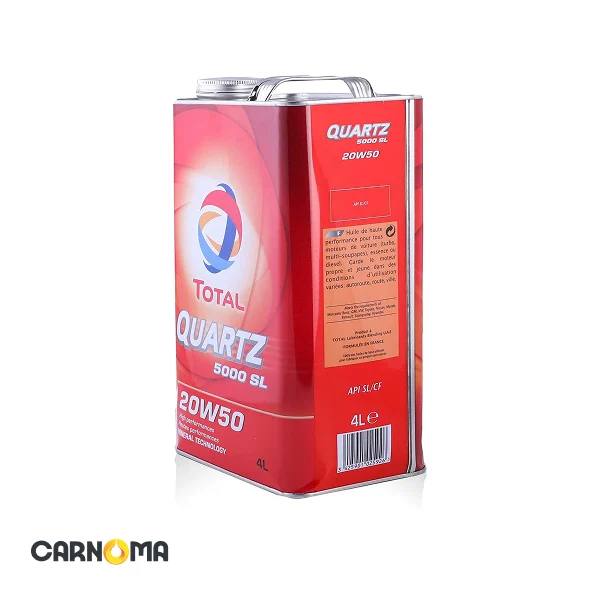 روغن موتور توتال 20w-50 حجم چهار لیتر (فلزی)